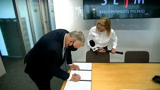 Marek Suski pytany przez reporterkę TVN24
