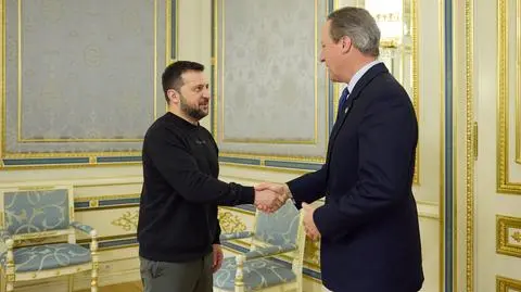 Cameron tuż po objęciu urzędu z pierwszą wizytą w Kijowie. "Nadal będziemy udzielać wam wsparcia" 