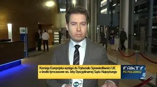 Korespondent TVN24 o decyzji Komisji Europejskiej ws. Izby Dyscyplinarnej SN