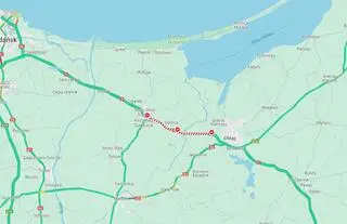Trasa S7 została zablokowana w okolicach wiaduktu w Kmiecinie (woj. pomorskie)