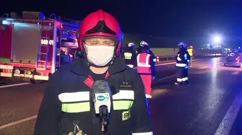 Zderzenie czterech samochodów na autostradzie A1