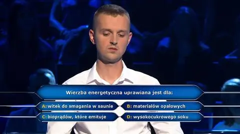 Wierzba energetyczna w pytaniu z "Milionerów"