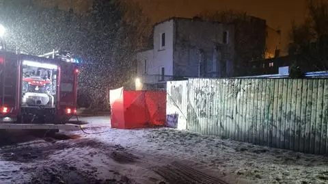 Pożar garażu przy ulicy Limanowskiego w Łodzi