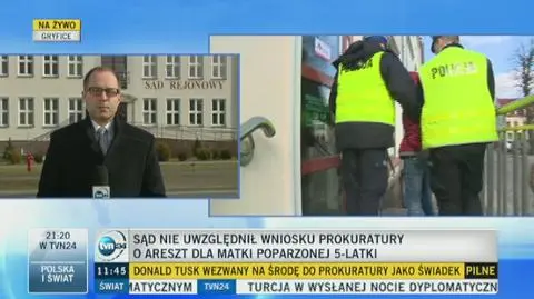 Sąd odrzucił wniosek o areszt dla matki poparzonej 5-latki