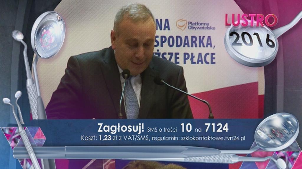 Grzegorz Schetyna, SMS nr 7124 o treści 10 (koszt 1,23 z VAT)