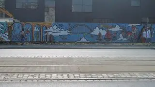 Młodzi artyści realizowali swoją koncepcję w ramach zajęć z rysunku i malarstwa na szkolnym dziedzińcu. Na złożonym z 22 płyt ogrodzeniu, uczniowie z Zespołu Szkół Plastycznych we Wrocławiu wywiesiła gotowy obraz we wtorek.
