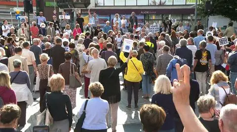 Protest w obronie wolnych mediów w Szczecinie