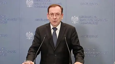 Mariusz Kamiński podczas środowej konferencji 