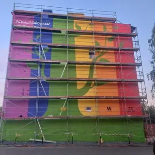 Tak wyglądał mural #KlimatNaRówność przed zniszczeniem