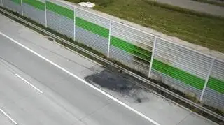 Miejsce tragedii na autostradzie A1 koło Piotrkowa Trybunalskiego