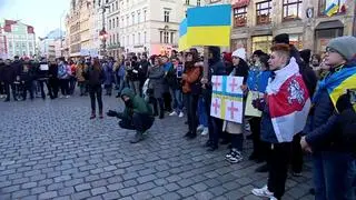 Manifestacja we Wrocławiu (zdjęcie z 25.02.2022 r.)