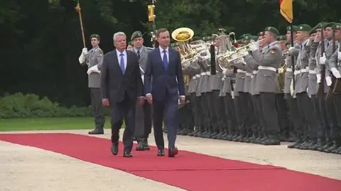 Prezydent Joachim Gauck powitał w Berlinie Andrzeja Dudę