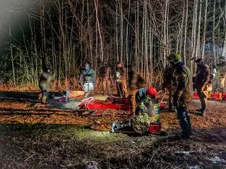Migranci utknęli na bagnach, potrzebowali pomocy