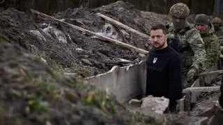 Wołodymyr Zełenski w obwodzie sumskim na północy kraju