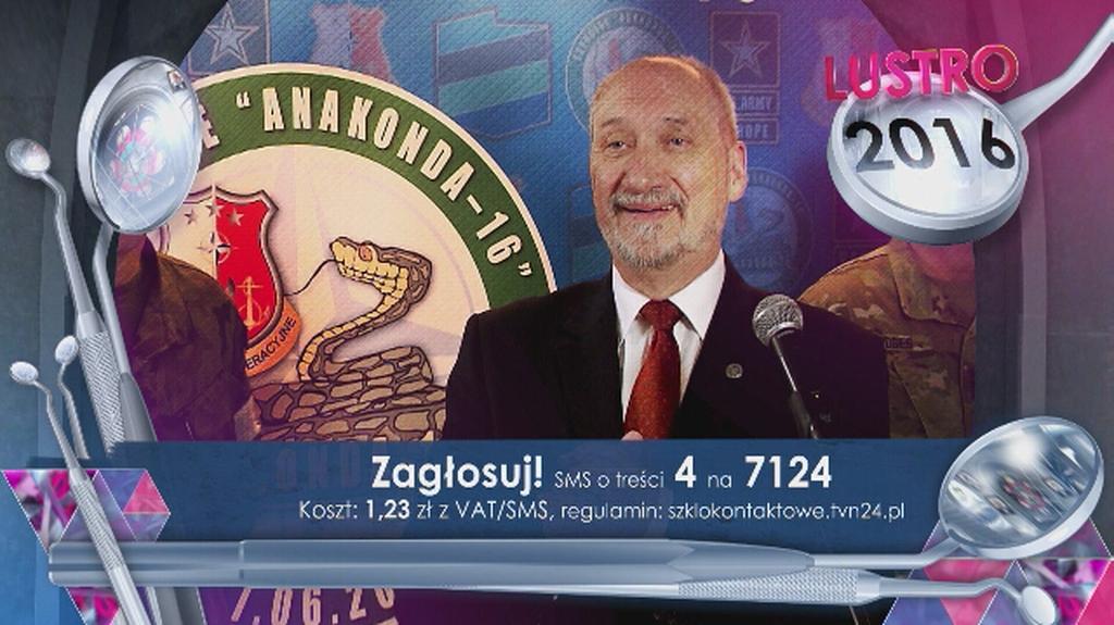Antonii Macierewicz, SMS nr 7124 o treści 4 (koszt 1,23 z VAT)