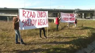 Protest sprzedawców węgla na zakopiance