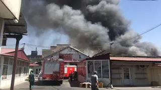 Miejsce eksplozji na rynku w Erywaniu 