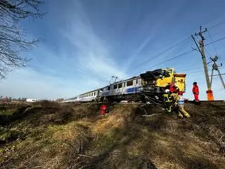 Zderzenie tira i pociągu pod Białogardem