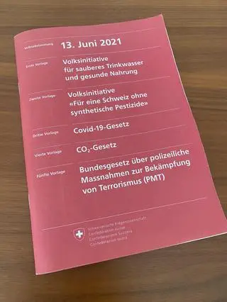 Karta do głosowania w referendum z 13 czerwca 2021 