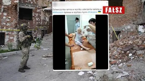 "Dziewczynka ranna w ostrzale śpiewa w szpitalu ukraiński hymn". Wzruszające, ale czy prawdziwe?