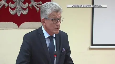 Protest during a meeting with Law and Justice MP Stanisław Piotrowicz