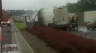 Pożar busa we Wrocławiu