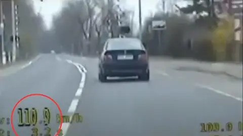 Blisko dwukrotnie przekroczył dopuszczalną prędkość, nie ma prawa jazdy