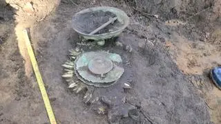 The monstrance was unearthed in Łukawiec Forestry