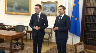 Szymon Hołownia i Marcin Wiącek