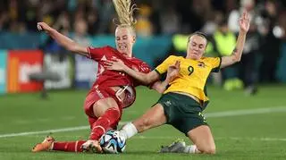Mecz Dania - Australia podczas mistrzostw świata kobiet w piłce nożnej 2023