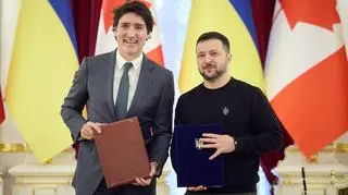 Justin Trudeau and Volodymyr Zelenskiy