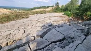Ziemia zapadła się przy kopalni Dziewiątle pod Ostrowcem Świętokrzyskim