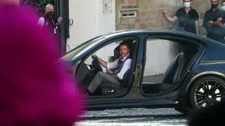 Tom Cruise na planie filmowym "Mission: Impossible 7" w Rzymie
