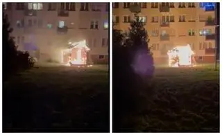 Pożar szopki bożonarodzeniowej w Chełmży