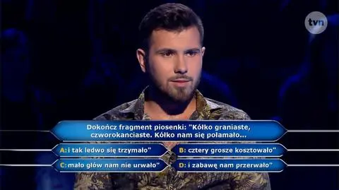 Pytanie w "Milionerach" za 10 tysięcy o tekst wyliczanki dla dzieci