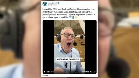 Doświadczony komentator z Argentyny nie wytrzymał. Wielka radość i wzruszenie