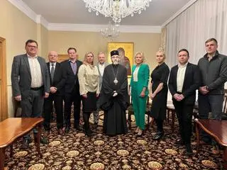Kandydaci Forum Mniejszości Podlasia na spotkaniu z arcybiskupem Jakubem 