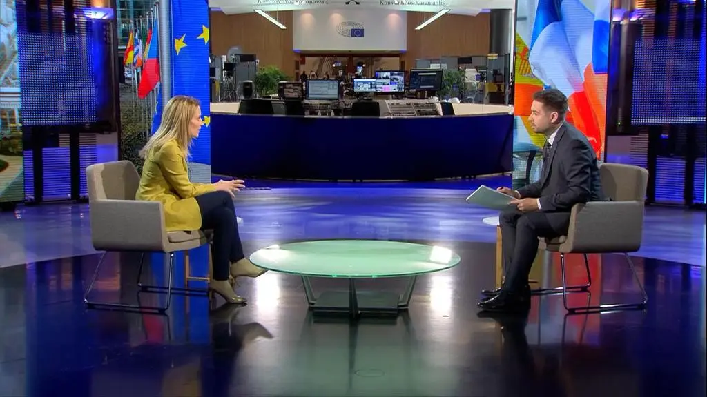 Roberta Metsola w rozmowie z Maciejem Sokołowskim