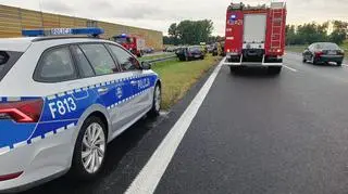 Ruch na autostradzie A1 jest utrudniony
