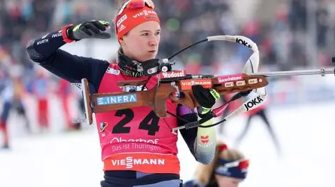 Niemka mistrzynią świata w biathlonie. Polki nie popisały się