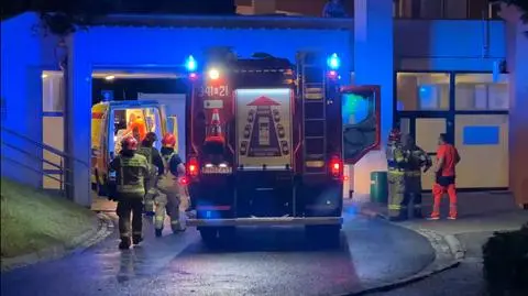 Pożar w szpitalu. 50-letni pacjent poparzony