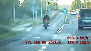 Policyjny pościg za motocyklistą