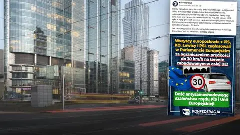 Polscy europosłowie chcą ograniczenia prędkości "do 30 km/h na terenie zabudowanym"? Wyjaśniamy