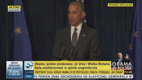 Obama: Wielka Brytania i UE będą współpracować