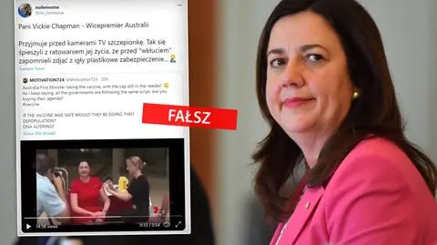 Premier australijskiego stanu odegrała teatr, że się zaszczepiła? Nie, to fake news