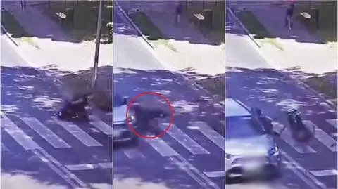 72-latek na wózku inwalidzkim potrącony na pasach. Policja pokazuje nagranie 