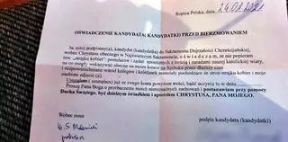 Oświadczenie, które muszą podpisać uczniowie z Ropicy Polskiej