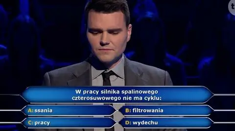 Milionerzy: silnik spalinowy w pytaniu za pięć tysięcy złotych