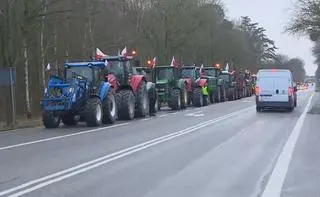 Protesty rolników na wjeździe do Poznania