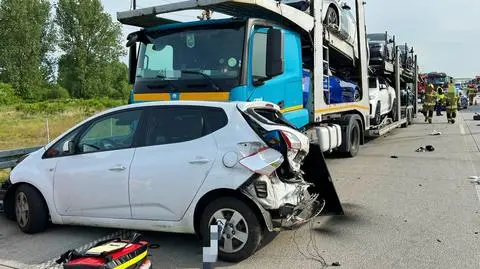 Zderzenie na autostradzie A1